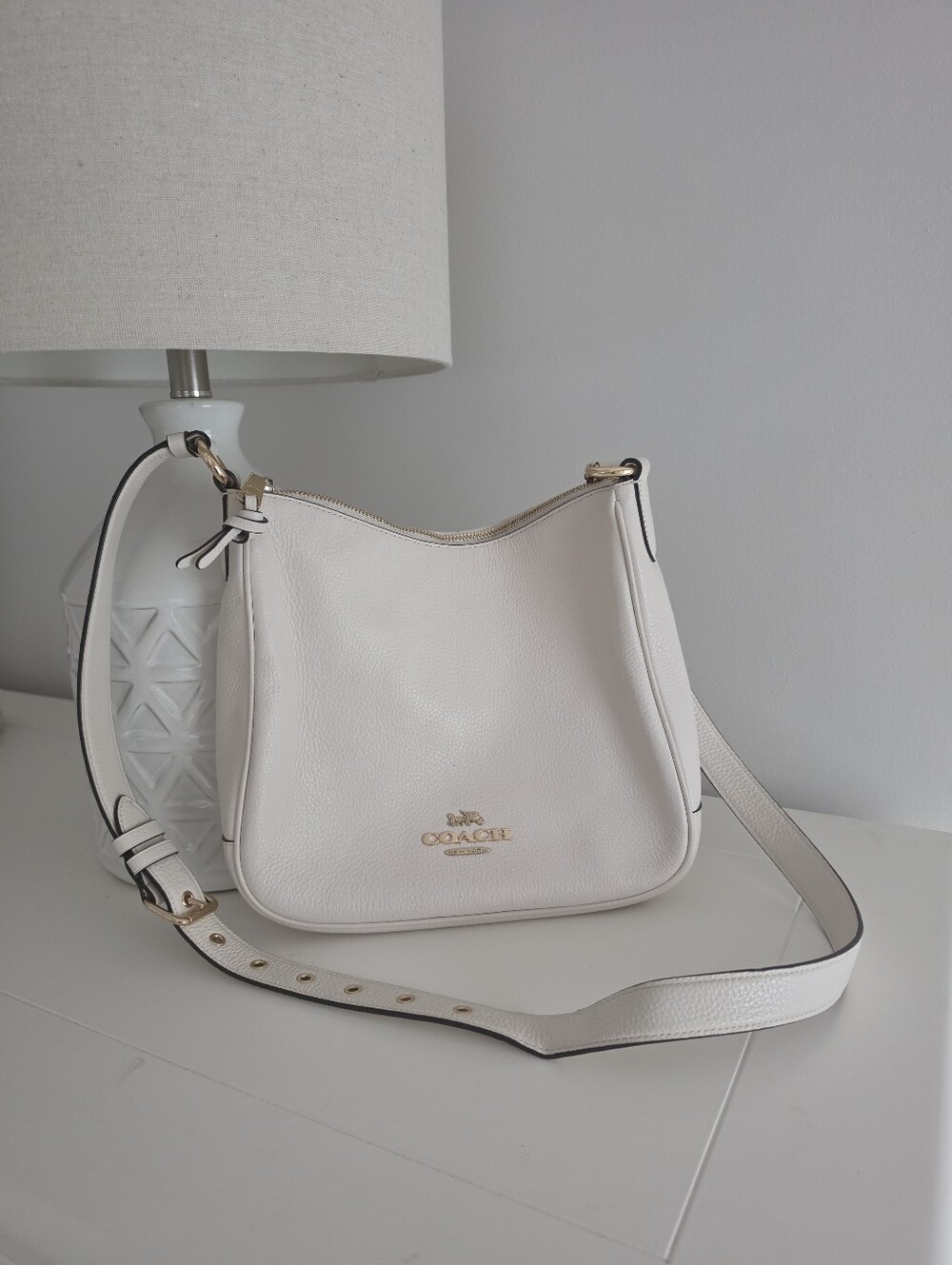 Coach Teri Hobo In Chalk, New Without Tags